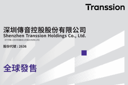 出海企业传音控股在港交所上市 上年净利润同比增长46